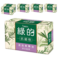 GREEN 綠的 抗菌皂 迷迭香精油, 100g, 6個