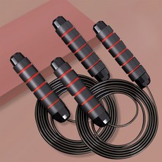 로그로 꼬이지 않는 와이어 줄넘기, 레드, 2개