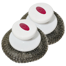 NEXCLEANS 舞水痕 不銹鋼刷, 爐具專用, 超強去汙力, 耐用不易生鏽, 2個, 1個