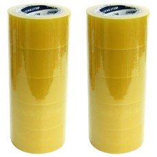 Boss 膠帶 THE 強力盒膠帶 63MIC 48mm x 50m 用於重型包裝, 透明, 10入