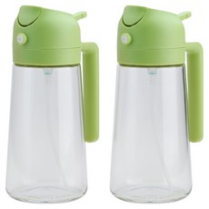 Reddot 紅點生活 倒噴兩用控量玻璃油瓶 薄荷綠, 470ml, 2個