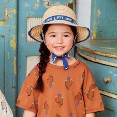 First Blue 兒童透氣仙人掌印花短袖T恤