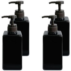 newnlook 方形補充按壓瓶 一般型 450ml, 03 棕色, 4個