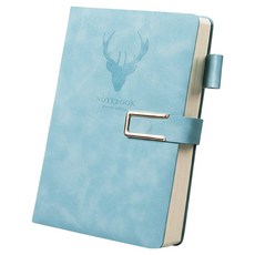 TODAY LIVING A5 鹿萬年人造皮革精裝磁吸日誌 CD_OST_NE00, 天藍色(CD_OST_NE004T), 1個
