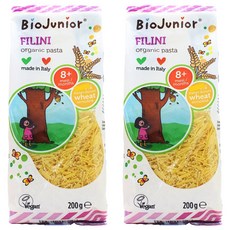 바이오주니어 유아용 유기농 필리니 파스타, 200g, 2개