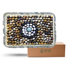 Hudaon 赤腳行走超高密度鵝卵石指壓墊 中型, 中央石路, 1個