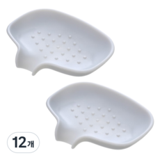 JO&J 矽膠肥皂架, 灰色, 12個