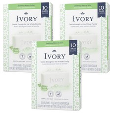 아이보리 젠틀 바 솝 알로에 센트, 113g, 30개