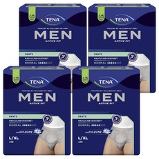 TENA 添寧 男款 玩色敢動褲 成人紙尿布 月牙灰, L/XL, 10片, 4包