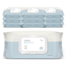 Daily Water 便利單張濕拖巾 蓋裝 25入, 10個