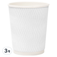 대경 웨이브 컵 화이트 330ml, 3개, 100개입