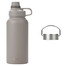 Glasslock Dual Lid雙替換蓋保溫瓶 A款, 1個, 900ml, 沙漠灰