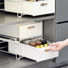 Market Plan 拉出式分層滑動食品儲藏室收納盒 大型