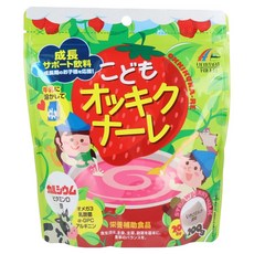 UnIMAT RIKEn 兒童成長營養飲品 草莓牛奶味, 含鈣鐵+VD, 多維營養, 補鈣益腦, 200g, 1包
