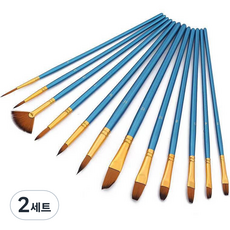 Dasababa水彩畫壓克力筆 12種組 藍色, 2套, 12種