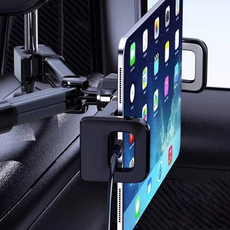 차량용 태블릿 자동차 뒷좌석 휴대폰 거치대 업그레이드, 블랙, 1개