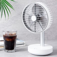 홈플래닛 자연풍 충전식 탁상선풍기 서큘레이터, 화이트, H3-WH