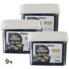 Herb Story 大容量冰箱除臭劑木炭凝膠, 260g, 9個