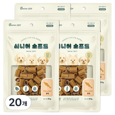 닥터조이 강아지 시니어 소프트 간식, 황태, 80g, 20개