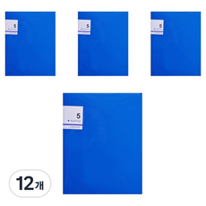 에코청운 플러스 클리어화일 A4 5p, 파랑, 12개