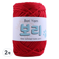 mamaknit Bori 編織線, 16 紅色, 2個