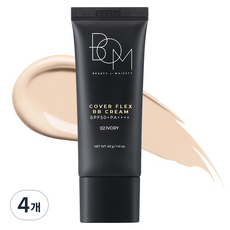 비오엠 커버 플렉스 비비 크림 SPF50+ PA++++, 02 아이보리, 40g, 4개