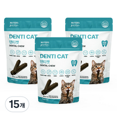 누터스가든 고양이 덴티 캣 덴탈껌 17p, 80g, 15개, 닭고기