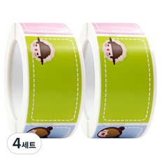 東亞PMS 姓名標籤貼紙 2.5 x 4.5 cm 套組, 250入, C 角色, 4套