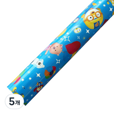 뽀로로 증착롤 포장지 대, 블루, 5개