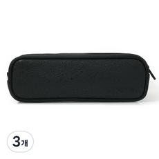 룬룬 263 스톤 라운드 펜케이스, 블랙, 3개