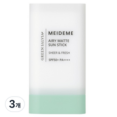 메이드미 그린샐비아 에어리 매트 선스틱 SPF50+ PA++++, 18g, 3개