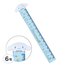 산리오 시나모롤 마스코트 슬림 자 15cm, 혼합색상, 6개