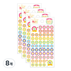 쁘띠팬시 한글상장 칭찬스티커 DA5285, 혼합색상, 8개