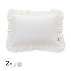 아망떼 크리미 세미마이크로 2겹 프릴 베개커버