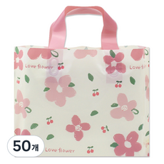 Inp LDPE 手提塑膠袋 小 30 x 20 cm, 09 粉紅花朵, 50個