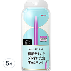 데자뷰 쇼트 붓 펜 리퀴드 아이라이너 1 0.52ml, 딥블랙, 5개