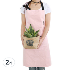 블럭마트 북유럽 선인장 앞치마, 핑크, 2개