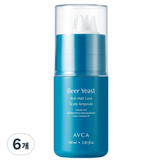 아브카 맥주효모 탈모증상완화 두피케어 헤어 토닉 앰플, 100ml, 6개