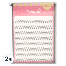 하이래쉬 대용량 가닥 인조 속눈썹 바비CAT 8줄 9mm, 2개