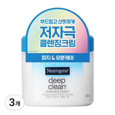 뉴트로지나 딥 클린 클렌징 크림, 285ml, 3개