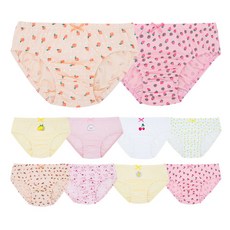 BASE ALPHA ESSENTIALS 女童純棉無螢光三角內褲10件組