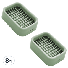 Hi Uncle 簡約馬卡龍色瀝水肥皂架, 8個, 綠色