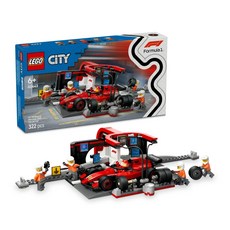 LEGO 樂高 City F1維修站，維修人員和 Ferrari Set, 60443, 322顆粒, F1維修站 維修人員和 Ferrari 3, 1盒