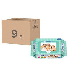 拭拭樂 嬰兒柔濕巾, 15cmx20cm, 25枚入, 超厚超柔, 觸感舒適, 不含酒精, 不含香料, 低刺激性, 135g, 1包, 9包