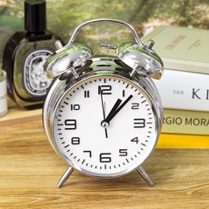 Luaz 室內裝飾靜音吵雜桌上型鬧鐘 LUAZ-AL1, 銀白色