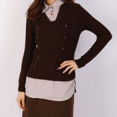 뮤리엘 여성용 매뉴얼 버튼 셔츠 니트