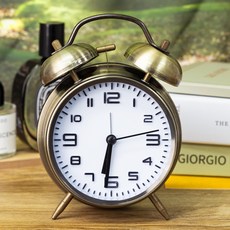 Luaz 室內裝飾靜音大音量桌上型鬧鐘 LUAZ-AL1, 金白色