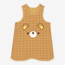 유니프랜드 아동용 체크베어 보온 수면조끼