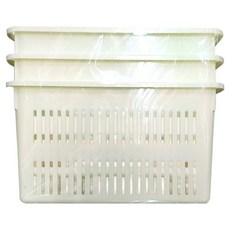 A5長今 收納籃 儲物籃 置物籃 PP塑膠材質 台灣製, 26.8 x 20.5 x 14.5cm, 白色, 3個