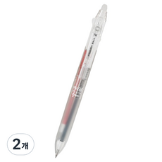 파이롯트 프릭션 볼 2 볼펜 0.38mm, 투명, 2개